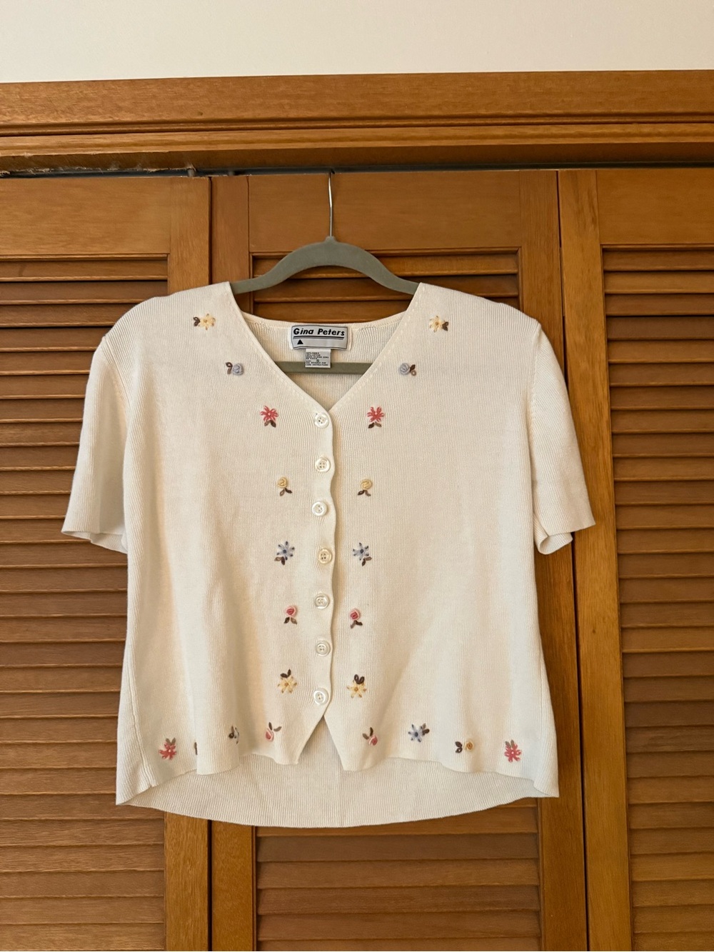 Cream Floral Embroidered Blouse